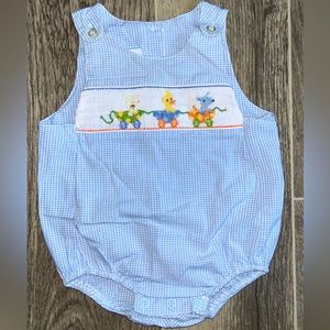 Smocked bubble romper